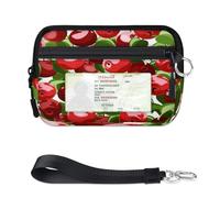 TropicalLife Fruit Apples Wallet for Women Men Kids Girls Boys Apples Purses Mini Zip Card Case with ID Window Lightweight Portable Small Coin Card Organizer Bag