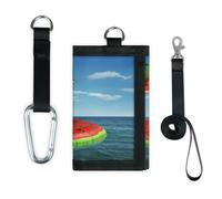 TropicalLife Funny Cat Wallet Slim Small Pocket Money Organisers Bag Umbrella Cat Sea Lightweight Portable Change Purse