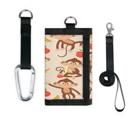 TropicalLife Funny Monkey Fruit Wallet Slim Small Pocket Money Organisers Bag Lightweight Portable Change Purse