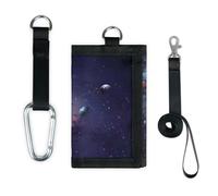 TropicalLife Galaxy Solar Planets Wallet Slim Small Pocket Money Organisers Bag Planets Print Lightweight Portable Change Purse