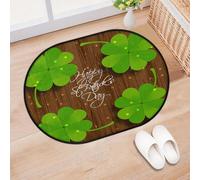 TropicalLife Happy Saint Patrick's Day Entrance Door Mat Rug for Living Room Kitchen Home Bath Area Rugs Washable Indoor Outdoor Non-Slip Floor Doormat 40 x 60 cm