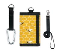 TropicalLife Honeycomb Animals Bee Wallet Slim Small Pocket Money Organisers Bag Bee Lightweight Portable Change Purse