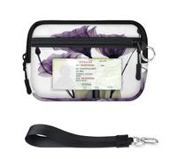 TropicalLife Hope Flowers Wallet for Women Men Kids Girls Boys Flowers Floral Purses Mini Zip Card Case with ID Window Lightweight Portable Small Coin Card Organizer Bag