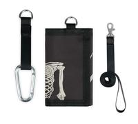 TropicalLife Human Skeleton Skull Wallet Slim Small Pocket Money Organisers Bag Skull Lightweight Portable Change Purse