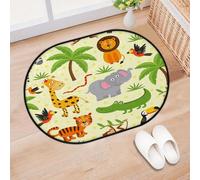 TropicalLife Jungle Animals Pattern Entrance Door Mat Rug for Living Room Kitchen Home Bath Animals Area Rugs Washable Indoor Outdoor Non-Slip Floor Doormat 40 x 60 cm