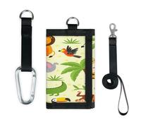 TropicalLife Jungle Animals Pattern Wallet Slim Small Pocket Money Organisers Bag Animals Lightweight Portable Change Purse