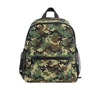 TropicalLife Kids Backpack for Girls Boys Military Army Camo Toddlers Schoolbag with Chest Strap & Bottle Holder Rucksack for Preschool Nursery, Lightweight