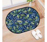 TropicalLife Leaf Blueberry Fruit Entrance Door Mat Rug for Living Room Kitchen Home Bath Area Rugs Washable Indoor Outdoor Non-Slip Floor Doormat 40 x 60 cm