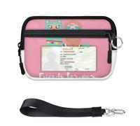 TropicalLife Llama Sloth Cartoon Wallet for Women Men Kids Girls Boys Llama Purses Mini Zip Card Case with ID Window Lightweight Portable Small Coin Card Organizer Bag