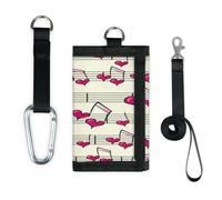 TropicalLife Love Heart Music Notes Wallet Slim Small Pocket Money Organisers Bag Music Lightweight Portable Change Purse