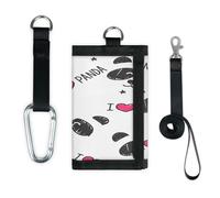 TropicalLife Love Heart Panda Wallet Slim Small Pocket Money Organisers Bag Panda Lightweight Portable Change Purse