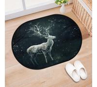 TropicalLife Magic Animal Deer 3d Entrance Door Mat Rug for Living Room Kitchen Home Bath Area Rugs Washable Indoor Outdoor Non-Slip Floor Doormat 40 x 60 cm