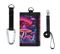 TropicalLife Magic Mushroom Room Wallet Slim Small Pocket Money Organisers Bag Lightweight Portable Change Purse