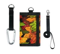 TropicalLife Maple Wallet Slim Small Pocket Money Organisers Bag Maple Leaves Print Lightweight Portable Change Purse