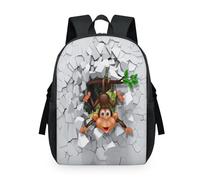 TropicalLife Monkey Print Backpack Rucksack for Kids Girls Boys Men Women Funny Monkey Back Pack Multi-purpose School Bookbag Casual Laptop Daypack Bag