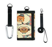 TropicalLife Monkeys Wallet Slim Small Pocket Money Organisers Bag Monkeys Pattern Lightweight Portable Change Purse