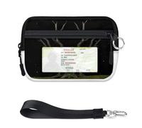 TropicalLife Mystery Trees Wallet for Women Men Kids Girls Boys Trees Purses Mini Zip Card Case with ID Window Lightweight Portable Small Coin Card Organizer Bag