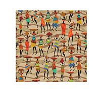 TropicalLife Napkins Ethnic African Women Dinner Napkin Paper Satin Polyester Cloth Reusable Napkins for Table Kids 20x20 in, 6 Pcs