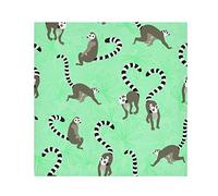 TropicalLife Napkins Lemur Animal Pattern Print Dinner Napkin Paper Satin Polyester Cloth Reusable Napkins for Table Kids 20x20 in, 1 Pc