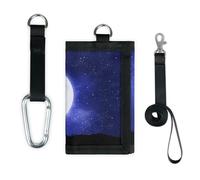 TropicalLife Night Moon Wolf Wallet Slim Small Pocket Money Organisers Bag Wolf Lightweight Portable Change Purse