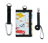 TropicalLife Ocean Animal Design Wallet Slim Small Pocket Money Organisers Bag Lightweight Portable Change Purse