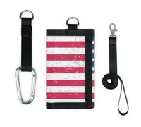 TropicalLife Old America Flag Wallet Slim Small Pocket Money Organisers Bag America Lightweight Portable Change Purse