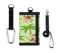 TropicalLife Palm Banana Funny Monkey Wallet Slim Small Pocket Money Organisers Bag Lightweight Portable Change Purse
