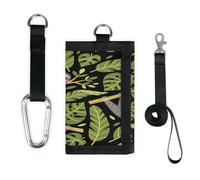 TropicalLife Palm Leaves Funny Sloth Wallet Slim Small Pocket Money Organisers Bag Lightweight Portable Change Purse