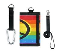 TropicalLife Peace Symbol Wallet Slim Small Pocket Money Organisers Bag Symbol Rainbow Love Lightweight Portable Change Purse