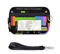 TropicalLife Periodic Table Wallet for Women Men Kids Girls Boys Periodic of The Elements Purses Mini Zip Card Case with ID Window Lightweight Portable Small Coin Card Organizer Bag