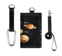 TropicalLife Planets Solar Galaxy Print Wallet Slim Small Pocket Money Organisers Bag Planets Lightweight Portable Change Purse