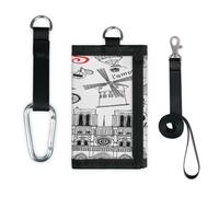 TropicalLife Print France Paris Wallet Slim Small Pocket Money Organisers Bag Paris Lightweight Portable Change Purse