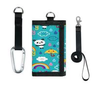 TropicalLife Rainbow Bear Pandas Wallet Slim Small Pocket Money Organisers Bag Pandas Lightweight Portable Change Purse