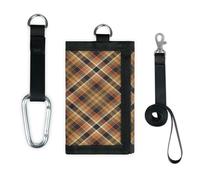 TropicalLife Retro Scotland Plaid Wallet Slim Small Pocket Money Organisers Bag Lightweight Portable Change Purse