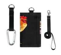 TropicalLife Rooster Pattern Wallet Slim Small Pocket Money Organisers Bag Rooster Print Lightweight Portable Change Purse