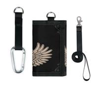 TropicalLife Roses Wings Guitar Wallet Slim Small Pocket Money Organisers Bag Guitar Lightweight Portable Change Purse