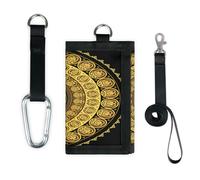 TropicalLife Round Art Mandala Wallet Slim Small Pocket Money Organisers Bag Mandala Lightweight Portable Change Purse