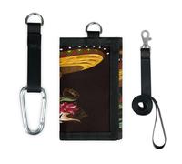 TropicalLife Skull Wallet Slim Small Pocket Money Organisers Bag Flower Skull Day of The Dead Lightweight Portable Change Purse