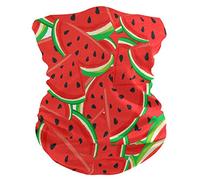 TropicalLife Slice Fruit Watermelon Pattern Unisex Multifunctional Bandana Uv Protection Breathable Dust Face Cover for Cycling, Hiking, Outdoors, Running