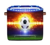 TropicalLife Soccer Ball 36L Storage Basket Soccer Football Collapsible Fabric Storage Bin Box Bedroom Bathroom Home Nursery Organizer for Toys Clothes