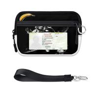 TropicalLife Space Monkey Wallet for Women Men Kids Girls Boys Monkey Purses Mini Zip Card Case with ID Window Lightweight Portable Small Coin Card Organizer Bag