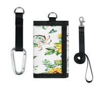 TropicalLife Sunflowers Leaves Skull Wallet Slim Small Pocket Money Organisers Bag Skull Cow Lightweight Portable Change Purse