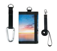 TropicalLife Sunset Dolphins Wallet Slim Small Pocket Money Organisers Bag Sea Dolphins Lightweight Portable Change Purse