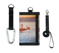 TropicalLife Sunset Flamingos Wallet Slim Small Pocket Money Organisers Bag Pink Flamingos Lightweight Portable Change Purse