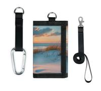 TropicalLife Sunset Sea Beach Dunes Wallet Slim Small Pocket Money Organisers Bag Lightweight Portable Change Purse