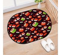 TropicalLife Sushi Japanese Food Entrance Door Mat Rug for Living Room Kitchen Home Bath Japanese Japan Area Rugs Washable Indoor Outdoor Non-Slip Floor Doormat 40 x 60 cm