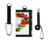 TropicalLife Swan Valentines Heart Wallet Slim Small Pocket Money Organisers Bag Heart Flowers Lightweight Portable Change Purse