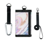 TropicalLife Swirls Art Marble Wallet Slim Small Pocket Money Organisers Bag Marble Color Lightweight Portable Change Purse