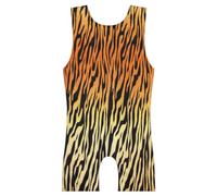 TropicalLife Tiger Leopard Print Gymnastics Clothing for Girls Kids Child, Animal Leopard Dance Gymnastics Leotards Sleeveless for Girls Athletic Ballet 5-6 Years