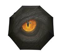 TropicalLife Umbrella Dragon Animal Eye Pattern Windproof 3 Fold Umbrella Auto Open Close for Women Men Girls Boys Unisex Ultralight Outdoor Travel Compact Umbrella